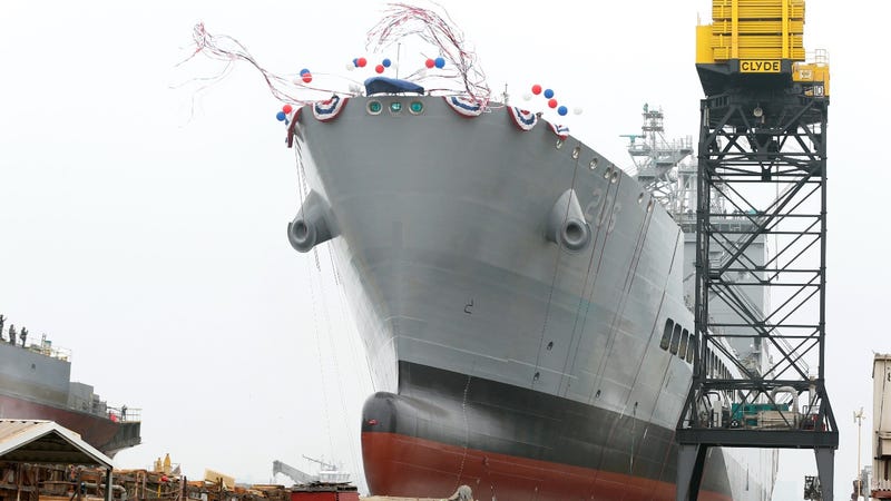 Navy launches ship named for gay rights leader Harvey Milk