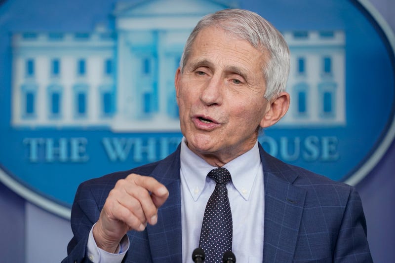 Dr. Anthony Fauci, director of the National Institute of Allergy and Infectious Diseases, speaks during the daily briefing at the White House in Washington, Wednesday, Dec. 1, 2021.