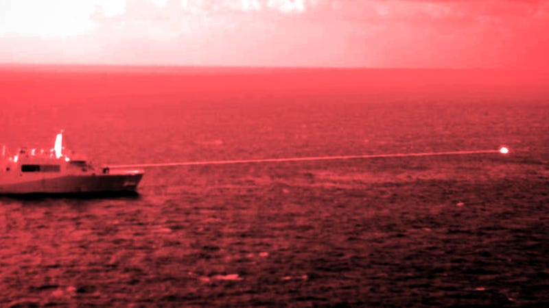 U.S. Navy fires laser weapon in Mideast amid drone boat threat