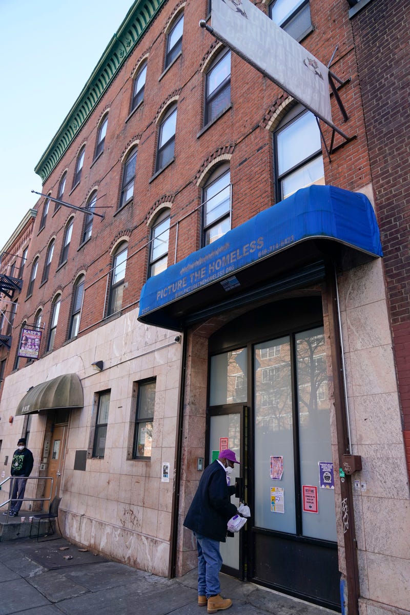 A man enters the overdose prevention center at OnPoint NYC in New York, N.Y., Friday, Feb. 18, 2022