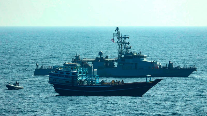 U.S. detains smuggling ship, UK seizes drugs in Mideast waters