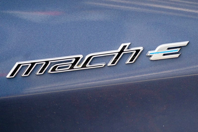a 2021 Ford Mustang Mach E at a Ford dealer