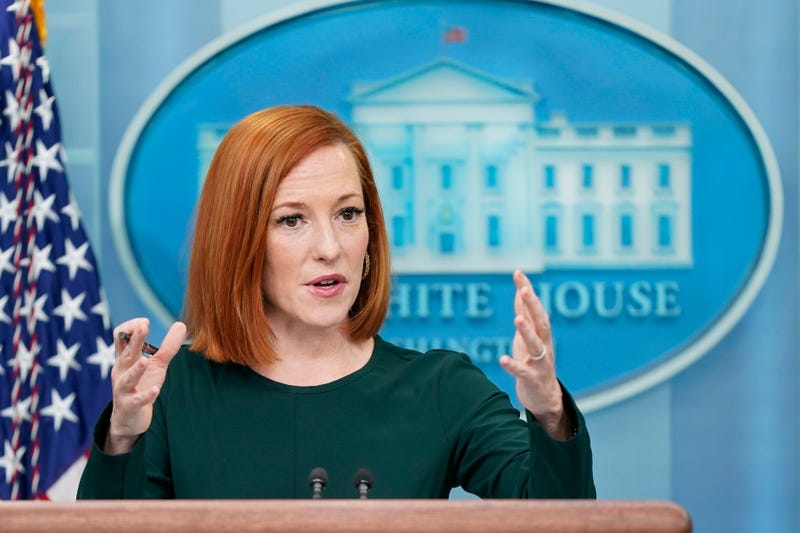White House press secretary Jen Psaki speaks during a press briefing at the White House, Wednesday, March 9, 2022, in Washington.