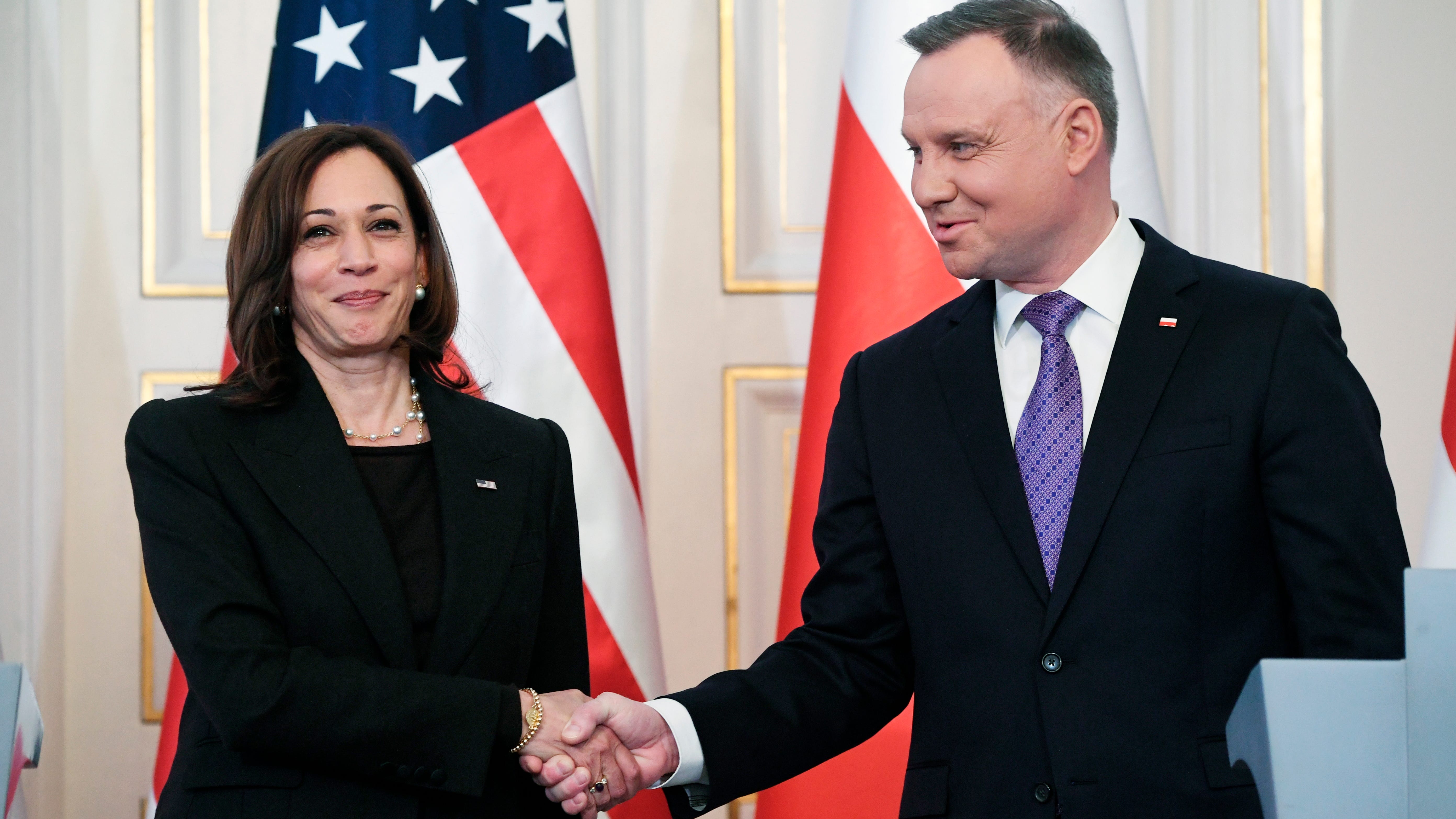 In Poland, Harris decries 'atrocities of unimaginable proportion,' backs Russia war crimes probe
