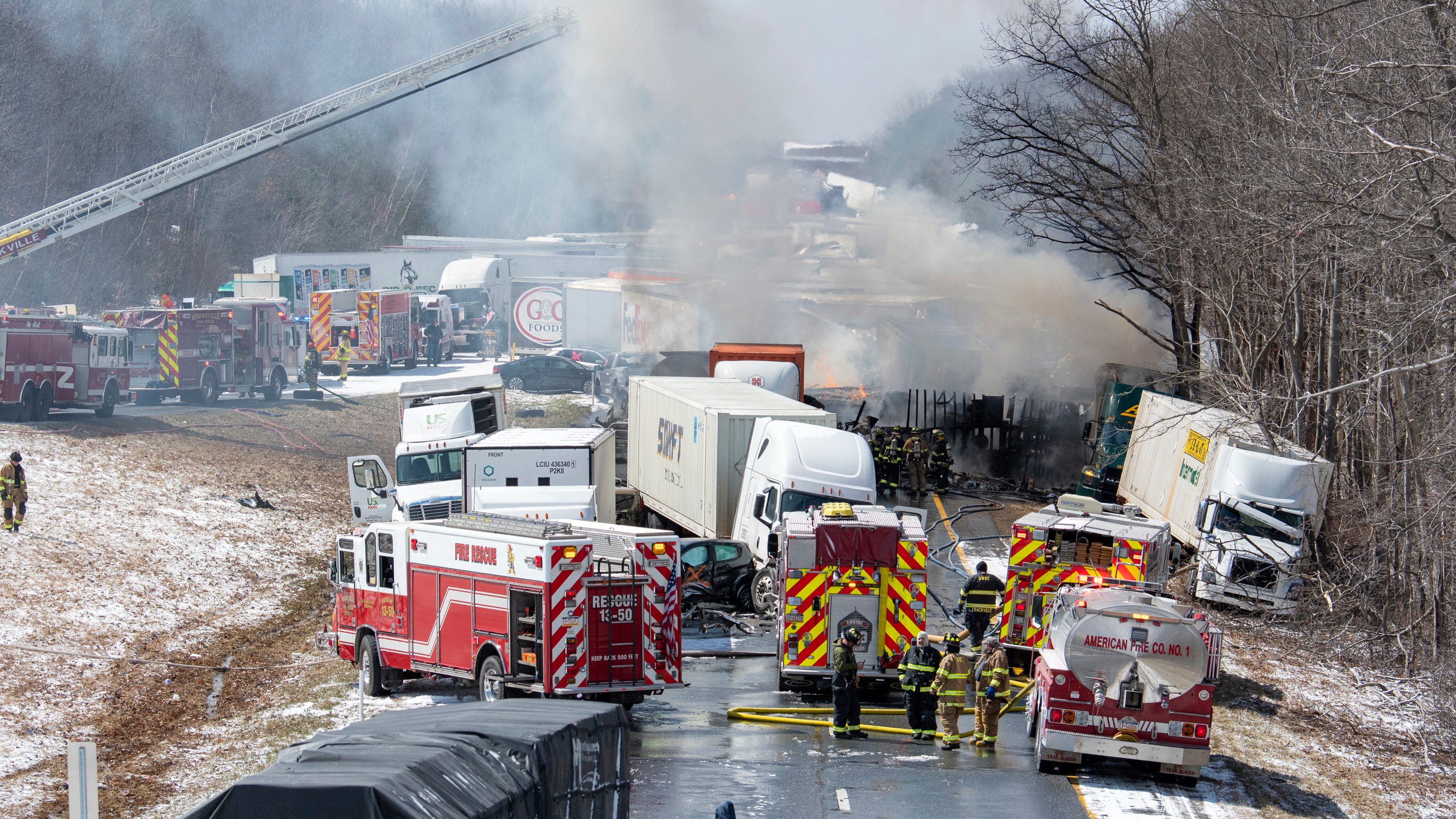 Police: 6 dead in Pennsylvania pileup of 80 vehicles during snow squall