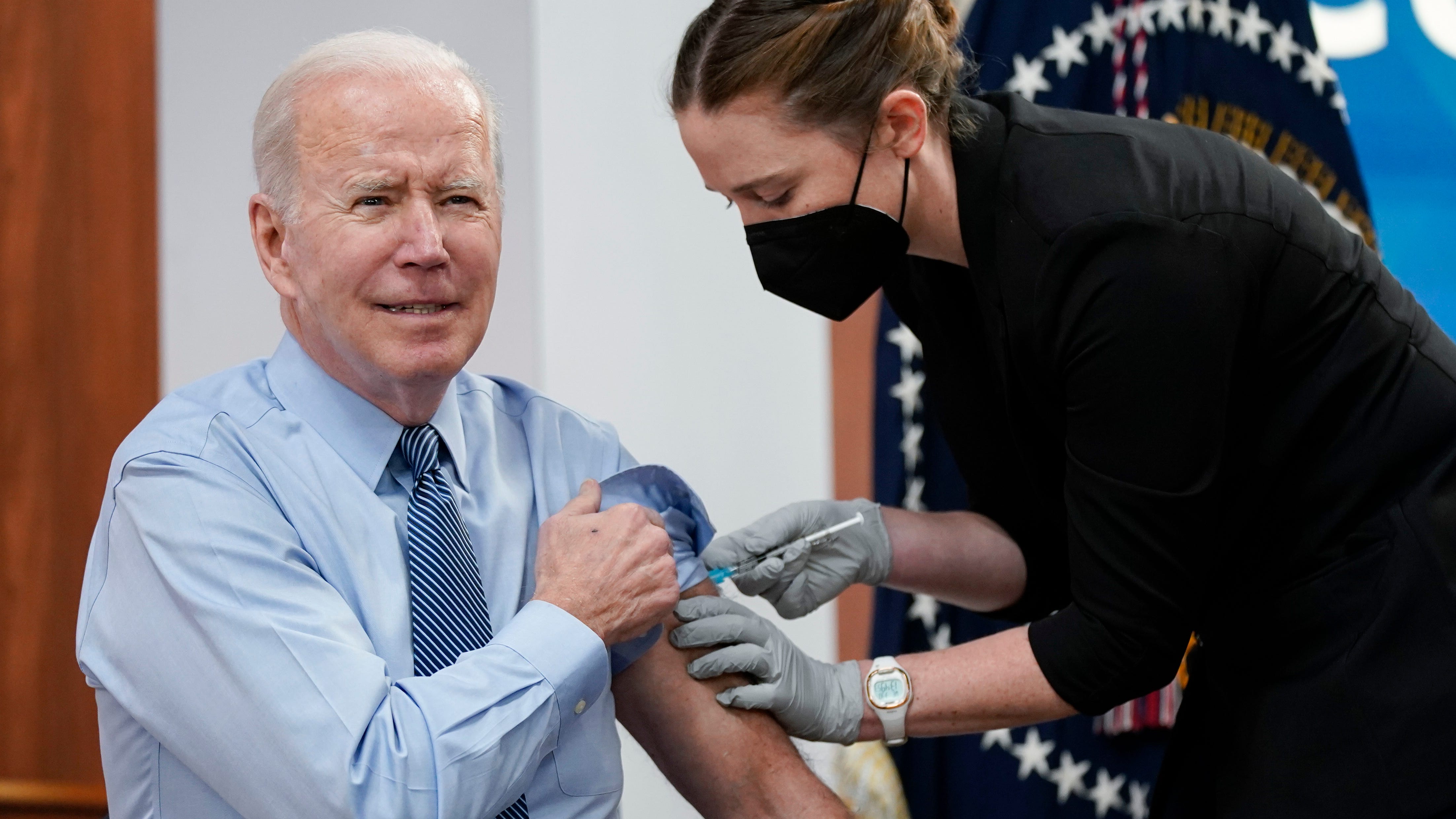 WATCH: Biden gets 2nd COVID booster shot