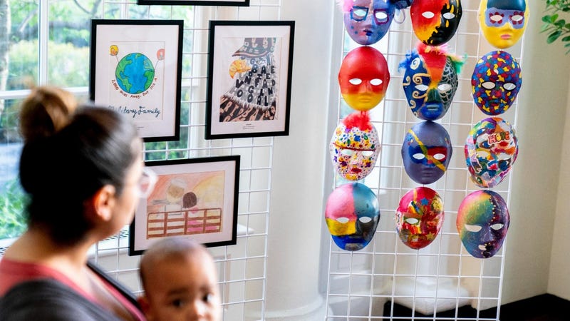 Jill Biden displays artwork by military kids in new exhibit