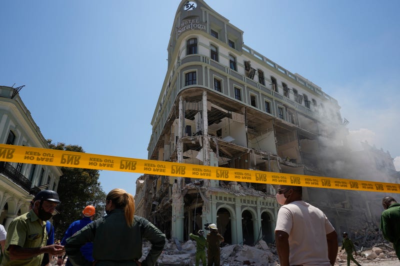 The Hotel Saratoga was severely damaged after an explosion in Old Havana, Cuba, on Friday, May 6, 2022