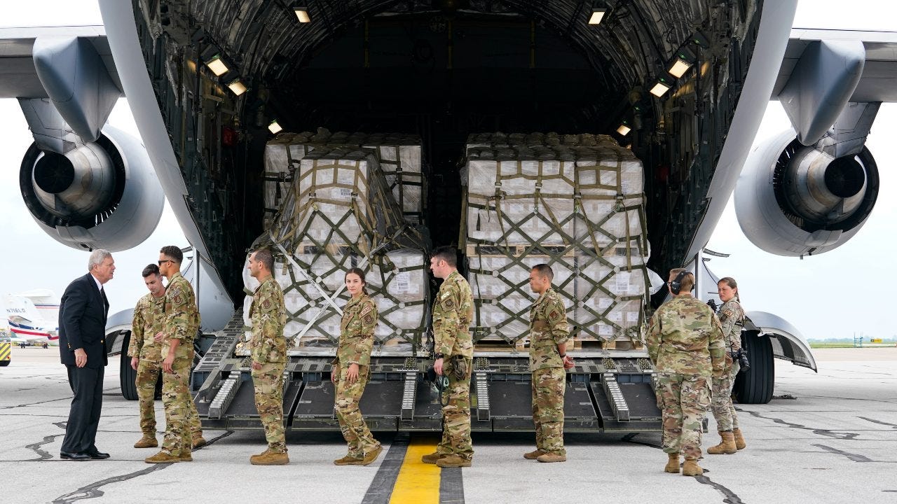Air Force flies 78,000 pounds of infant formula to U.S.