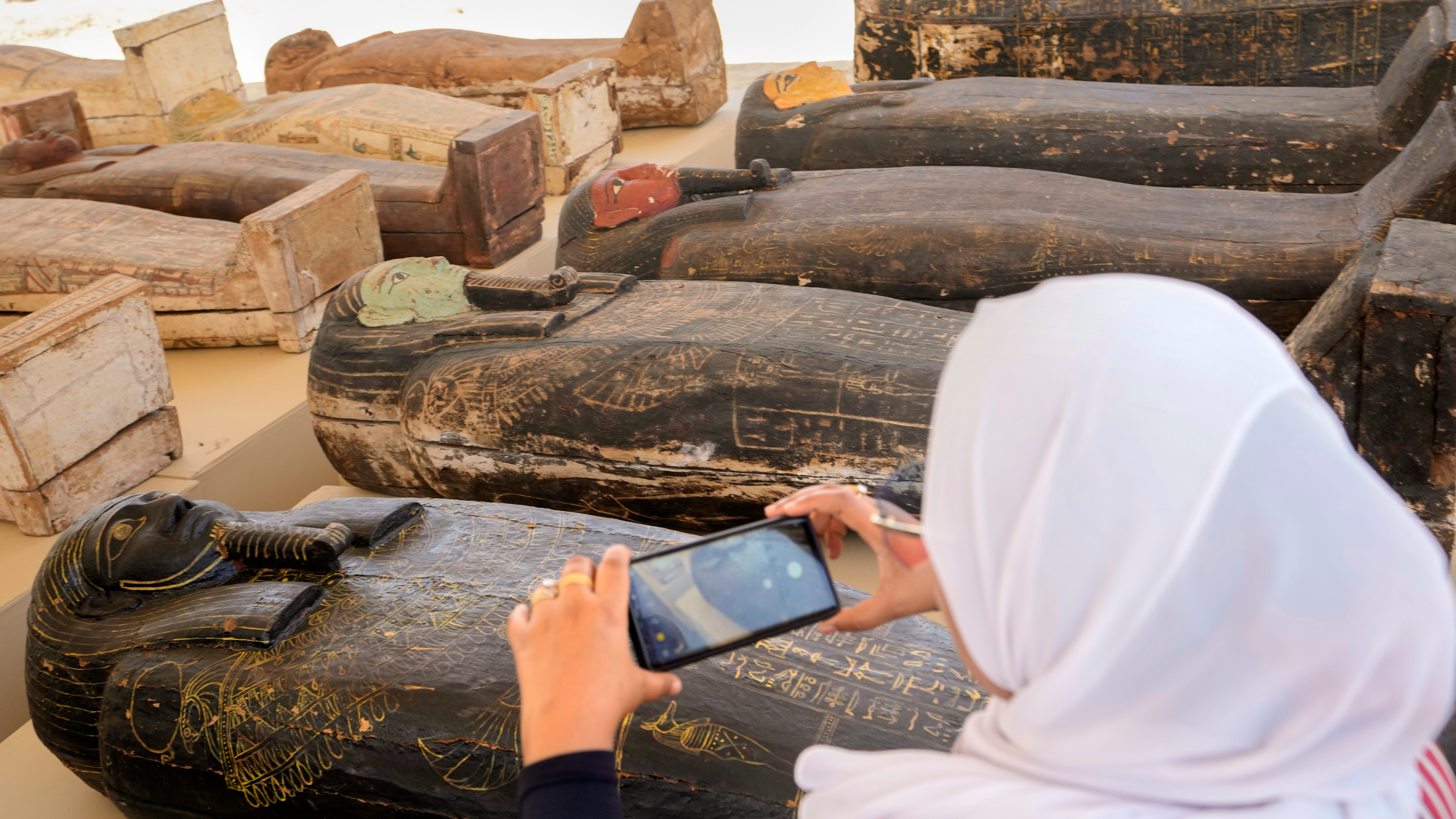 Egypt displays trove of newly discovered ancient artifacts