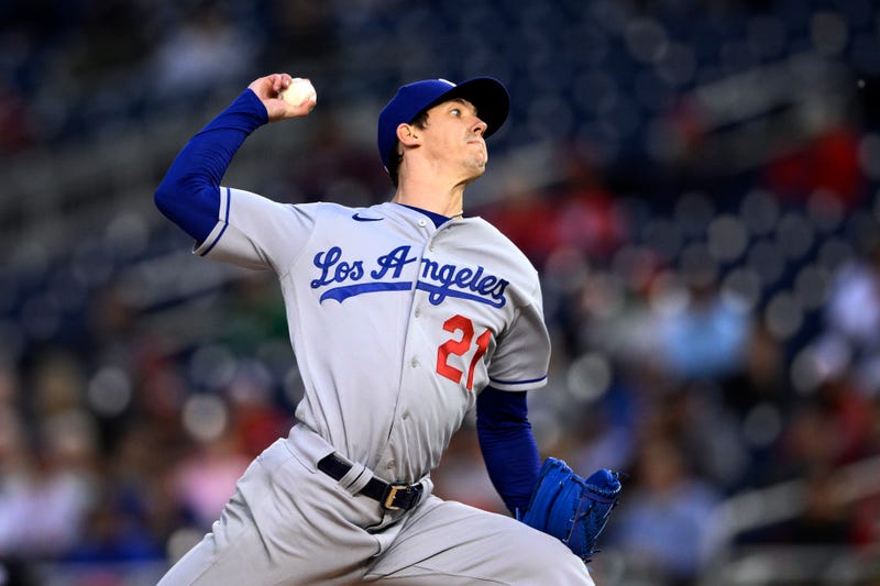 Los Angeles Dodgers starting pitcher Walker Buehler throws during the team's baseball game against the Washington Nationals on May 24, 2022, in Washington. Buehler will have season-ending surgery for the elbow injury that has prevented him from pitching for the last two months. The Dodgers announced Monday, Aug. 15, before the start of their four-game series with the Milwaukee Brewers that that Buehler's surgery is scheduled for Aug. 23.