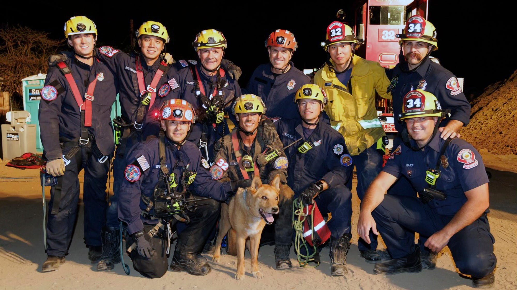 Blind dog rescued from hole at Pasadena construction site