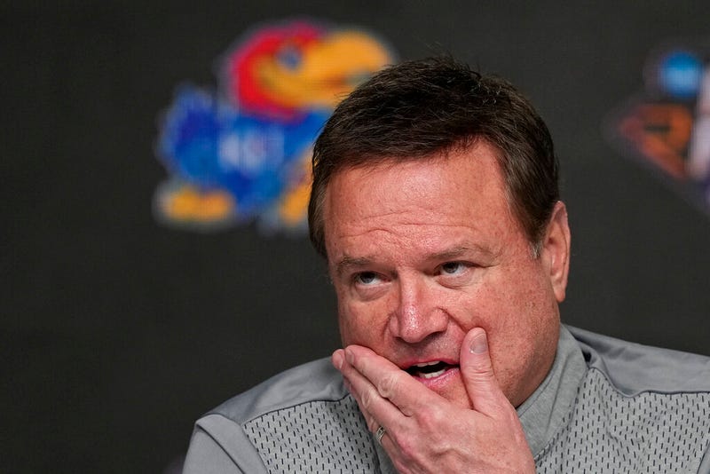 Kansas head coach Bill Self speaks during a news conference