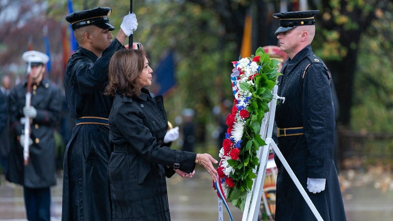 Veterans 'best of America,' Vice President Harris says in laying wreath