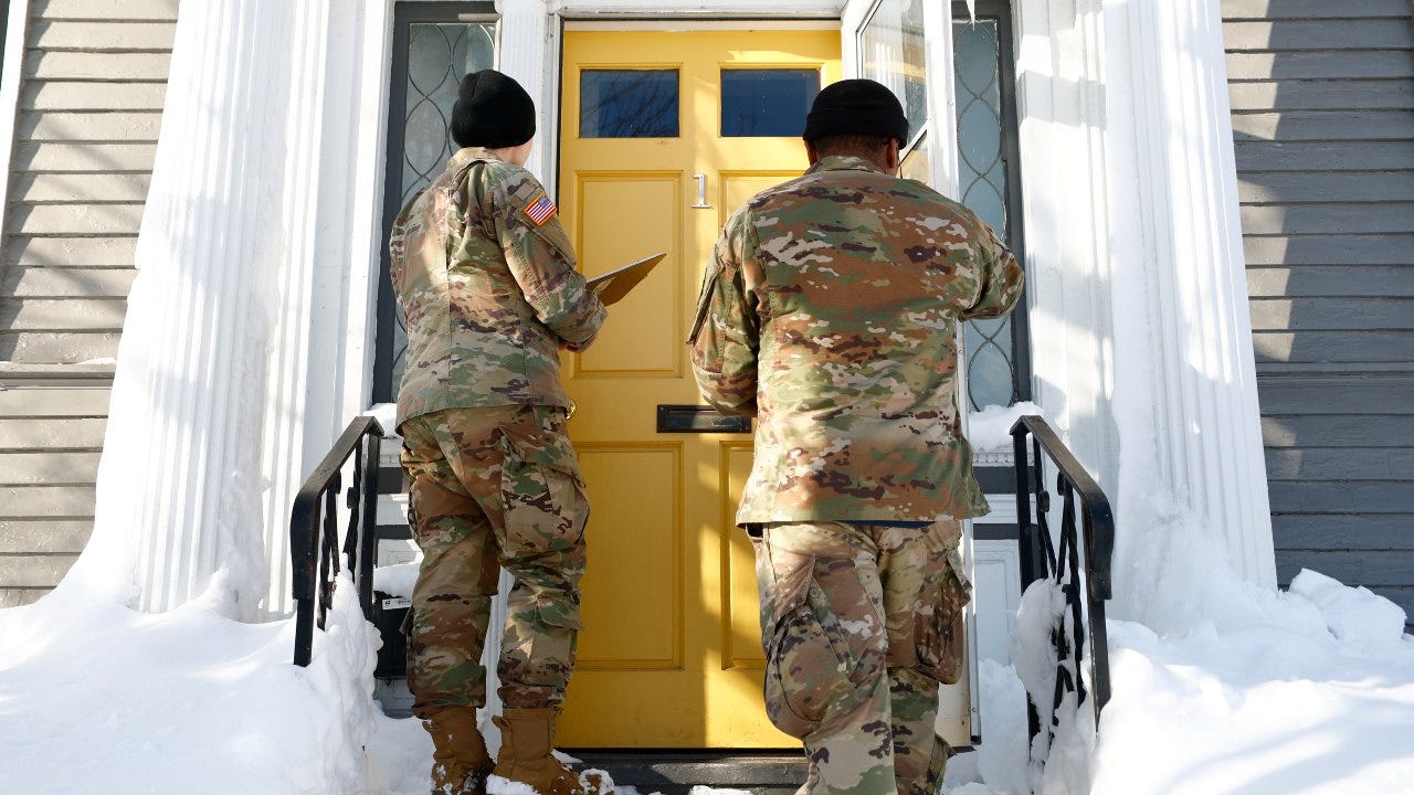 National Guard checks homes in Buffalo for storm victims