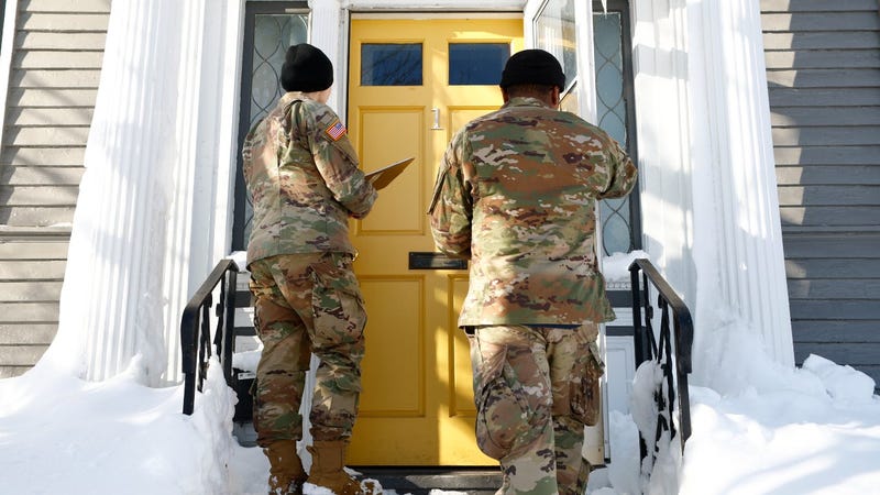 National Guard checks homes in Buffalo for storm victims