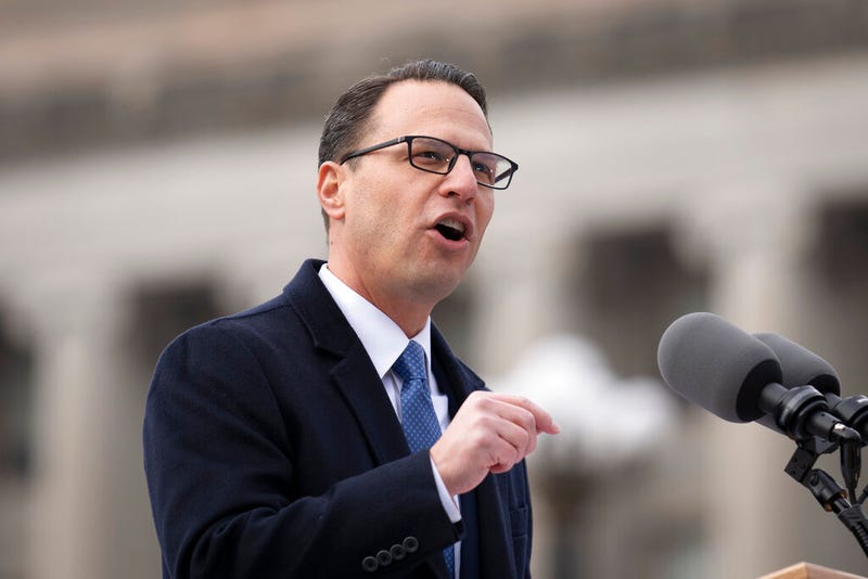 Democratic Gov. Josh Shapiro speaks after taking the oath of office to become Pennsylvania's 48th governor, Tuesday, Jan. 17, 2023, at the state Capitol in Harrisburg, Pa. 