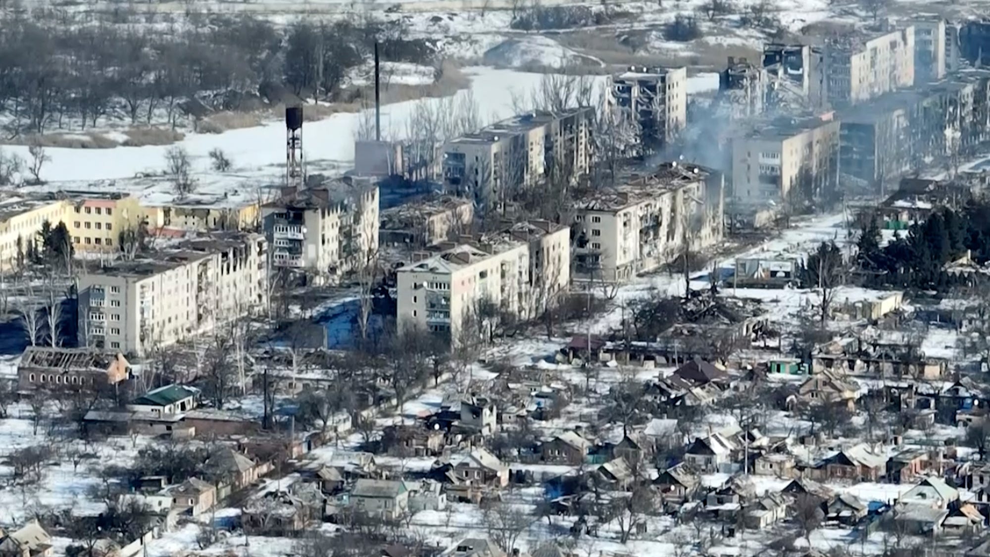 Ukraine: Drone footage shows scale of Bakhmut's destruction
