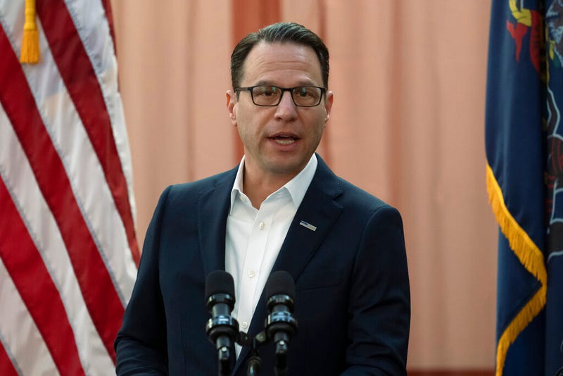 FILE - Pennsylvania Democratic Gov. Josh Shapiro speaks during a news conference in Philadelphia, Thursday, Feb. 16, 2023. Shapiro unveils his first budget next week, poor districts that won a landmark school-funding lawsuit want him to propose a significant down payment and a plan to overhaul how Pennsylvania pays for K-12 education. (AP Photo/Matt Rourke, File)
