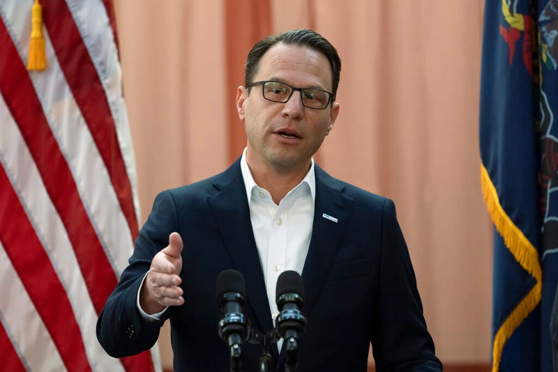 FILE - Pennsylvania Democratic Gov. Josh Shapiro speaks during a news conference in Philadelphia, Feb. 16, 2023. Shapiro will propose a three-year incentive of up to $2,500 a year for newly certified teachers, cops and nurses in Pennsylvania when the Democrat unveils his budget plan on Tuesday, March 7, administration officials said.