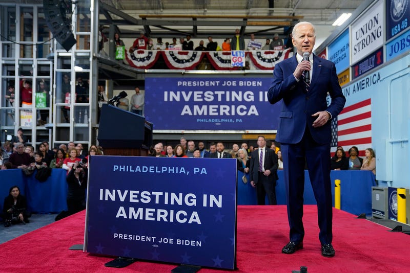 President Joe Biden speaks about his 2024 budget proposal at the Finishing Trades Institute, Thursday, March 9, 2023, in Philadelphia.