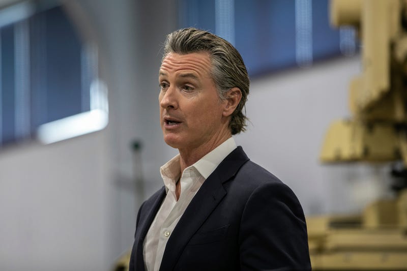 FILE - California Gov. Gavin Newsom speaks at a news conference in National City, Calif., on March 19, 2023. Newsom has asked lawmakers to pass a bill that would empower regulators to penalize oil companies for price gouging at the pump. The bill has its first vote in the state Senate on Thursday, March 23, 2023.