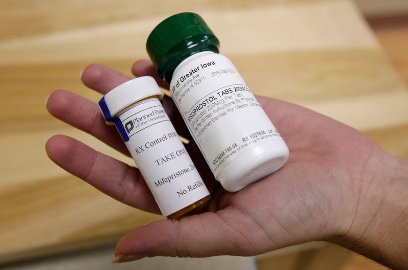 Bottles of abortion pills mifepristone and misoprostol