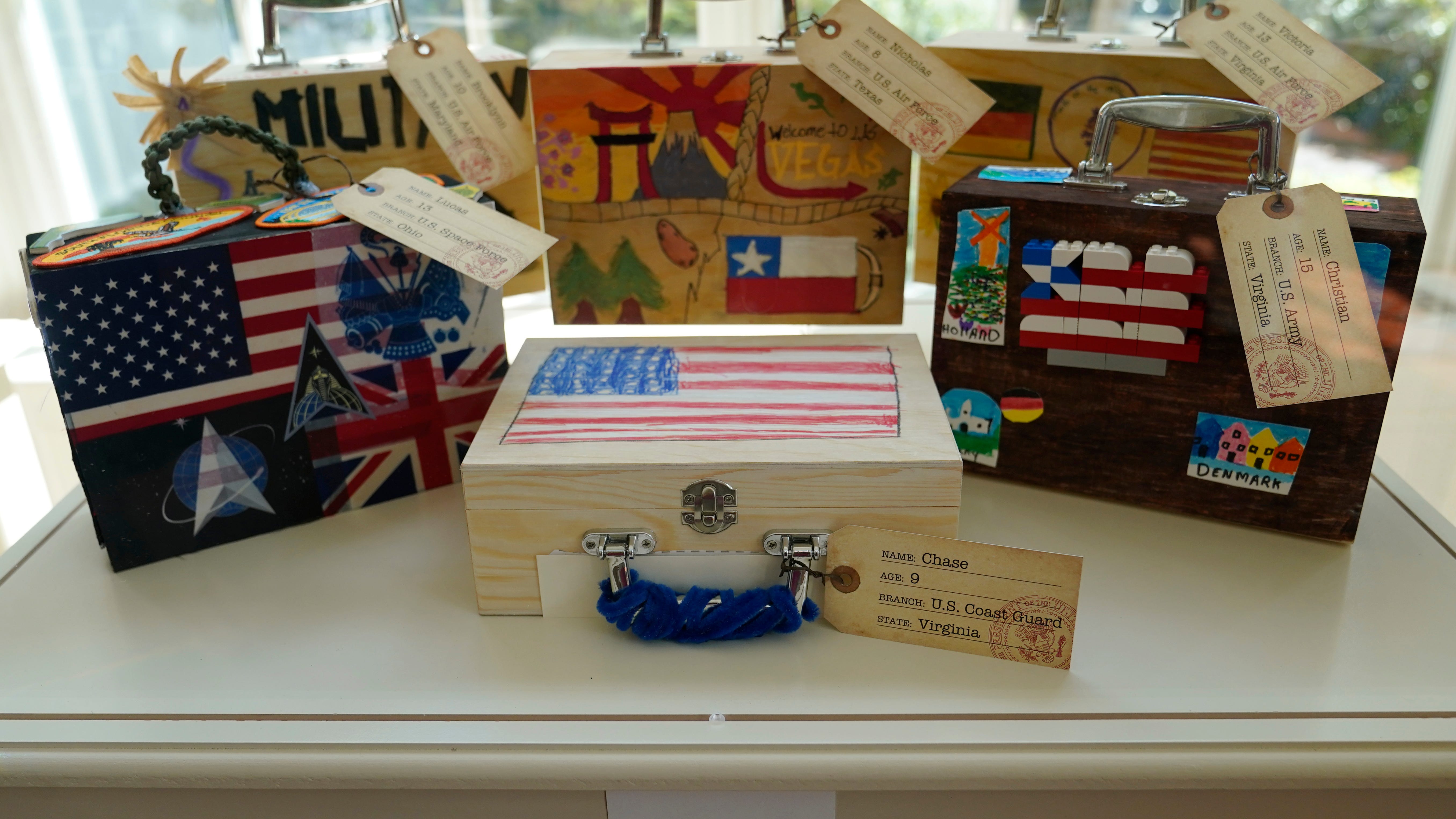 Jill Biden uses art display to teach about military children