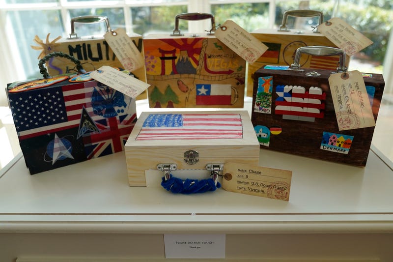 Jill Biden uses art display to teach about military children