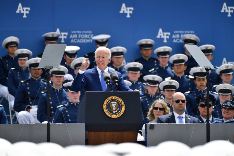 Biden thanks Air Force Academy graduates for choosing 'service over self,' stumbles after speech