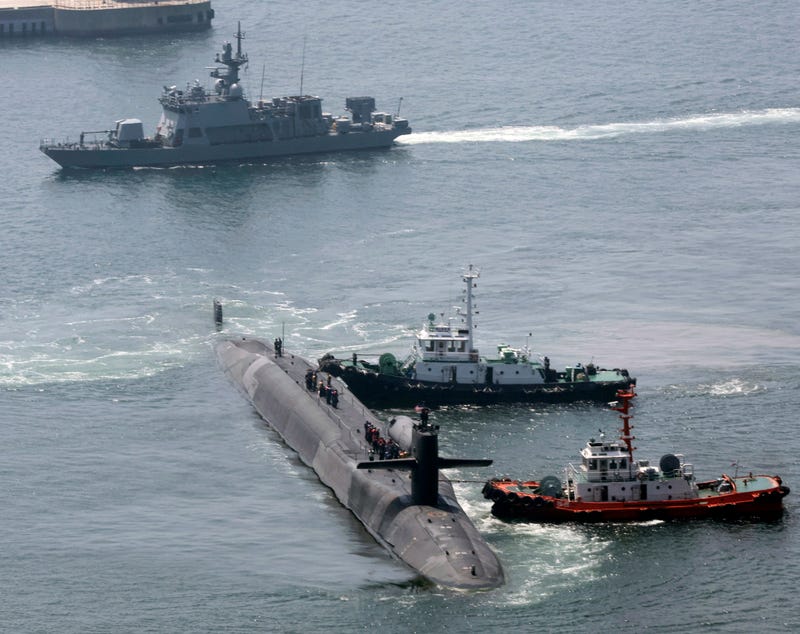 A US nuclear-powered sub arrives in South Korea, a day after North Korea resumes its missile tests
