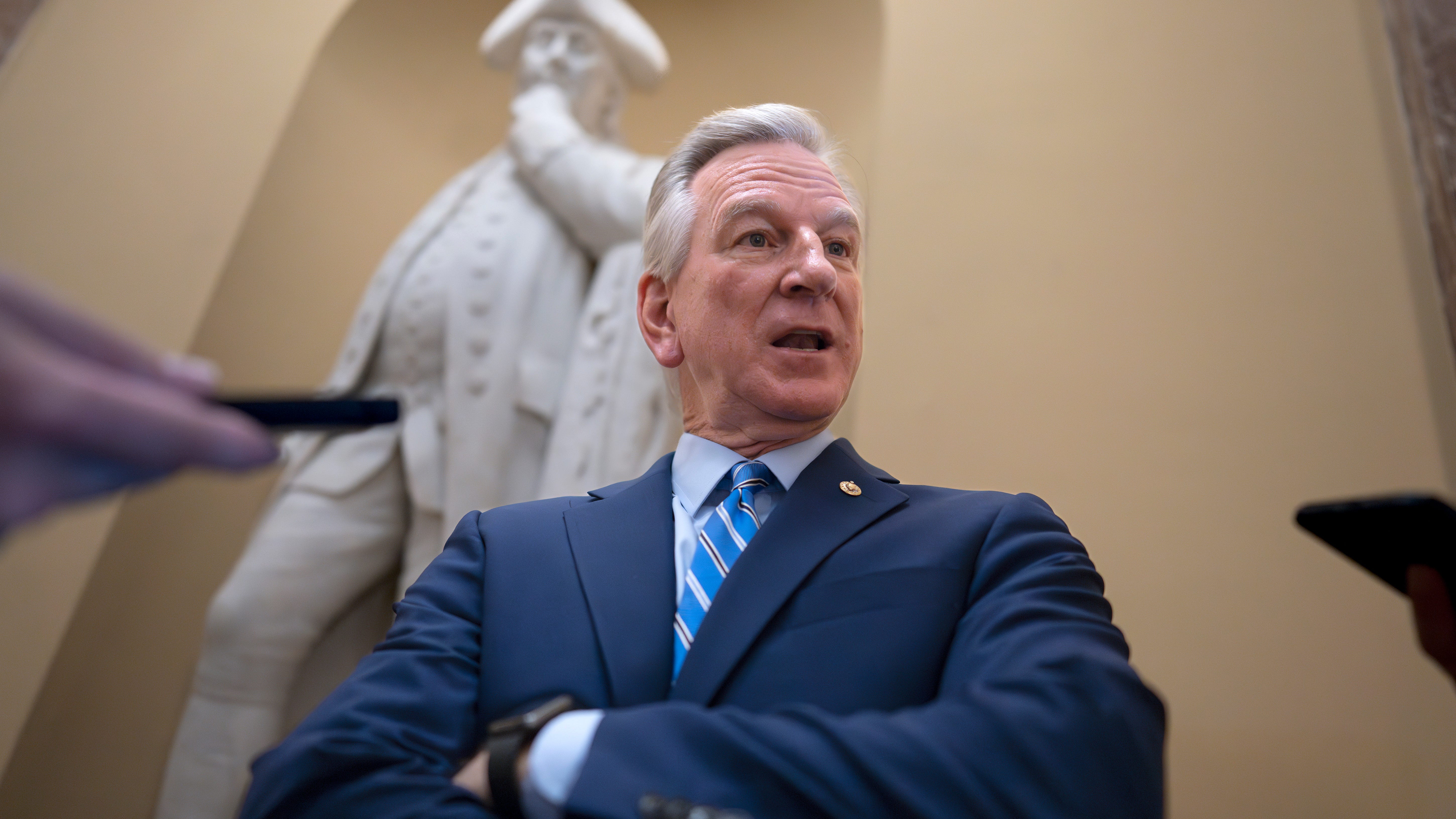 Republican senator should drop his 'irresponsible' protest and OK military nominees, Biden says