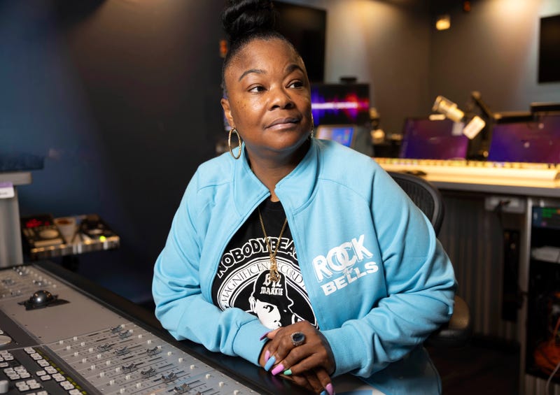 Roxanne Shante poses for a portrait on July 18, 2023, in New York