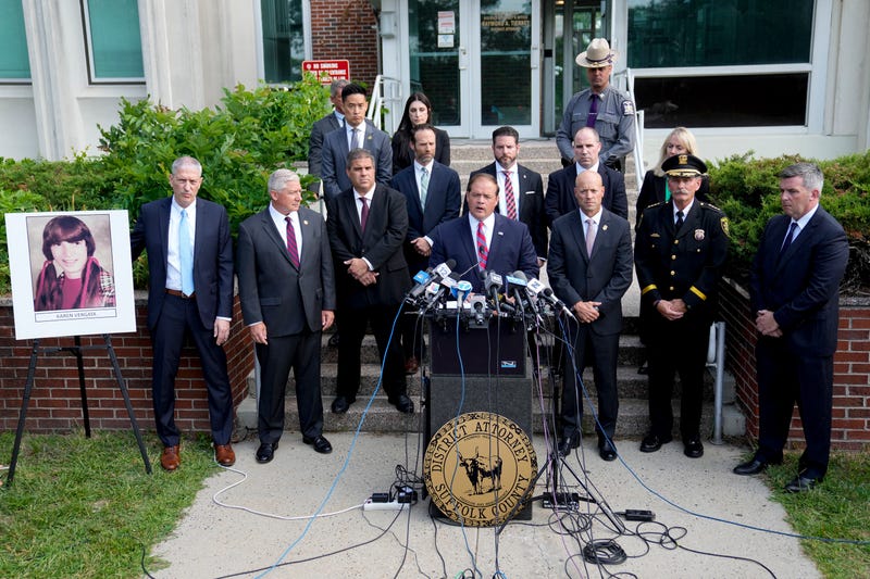 Suffolk D.A. Ray Tierney at the news conference in Hauppauge on Aug. 4, 2023