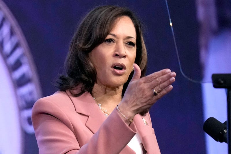Vice President Kamala Harris speaks at the UnidosUS 2023 Annual Conference July 24, 2023, in Chicago.