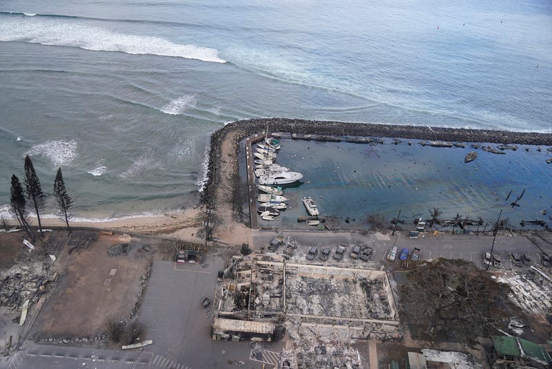 Wildfire wreckage on the Hawaiian island of Maui