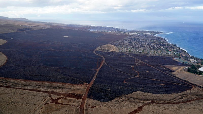 Wildfire wreckage is seen Thursday, Aug. 10, 2023, in Lahaina, Hawaii.