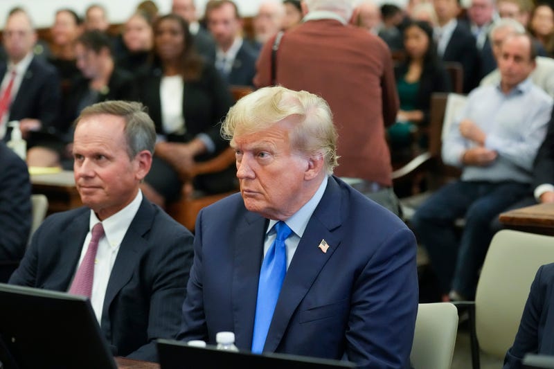 Trump railed against the trial on social media, and then again to reporters, on Monday morning before heading into the courtroom