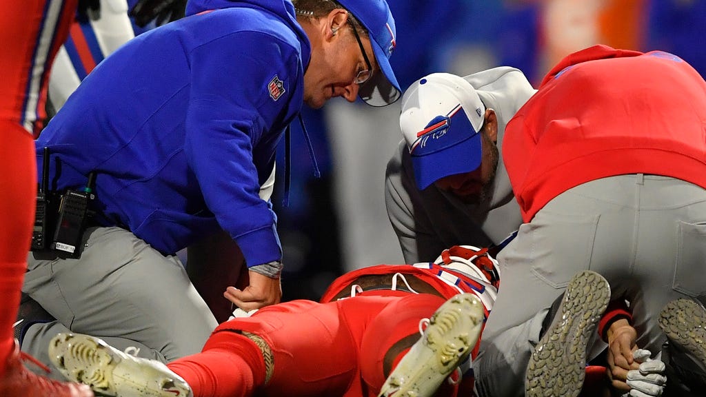 McDermott says Bills running back Harris has full movement after taken to the hospital with neck injury
