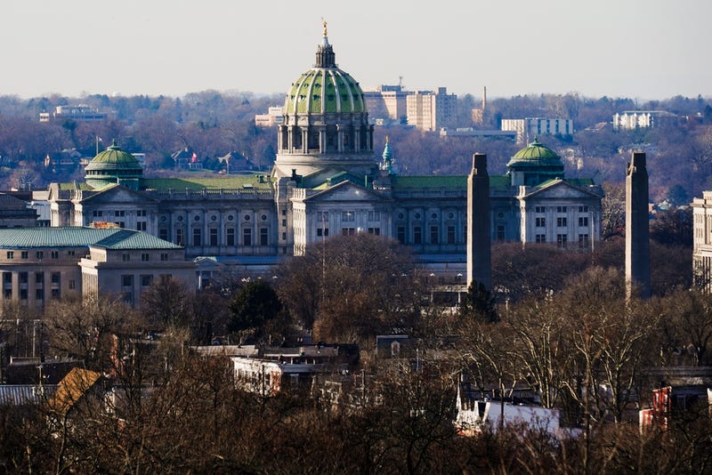 The Pennsylvania Capitol is seen, Dec. 16, 2021, in Harrisburg, Pa. A bill passed the GOP-controlled state Senate to require Pennsylvania parents to opt in their children to access book deemed sexually explicit after more than an hour of passionate floor debate Tuesday, Oct. 24, 2023.