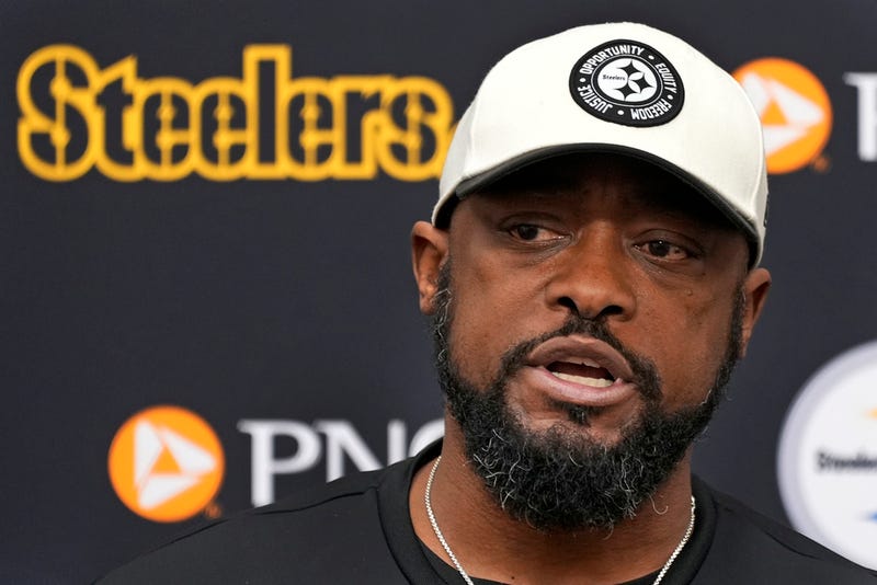Pittsburgh Steelers head coach Mike Tomlin holds his season-ending meeting with reporters at the NFL football team's practice facility in Pittsburgh, Thursday, Jan. 18, 2024.