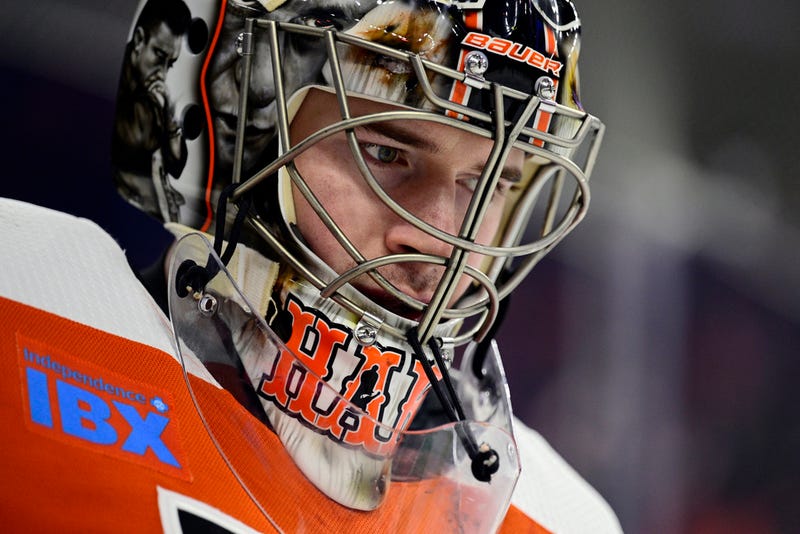 Philadelphia Flyers' goaltender Carter Hart