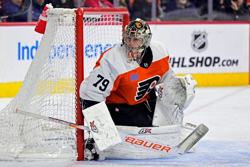 Philadelphia Flyers' goaltender Carter Hart 