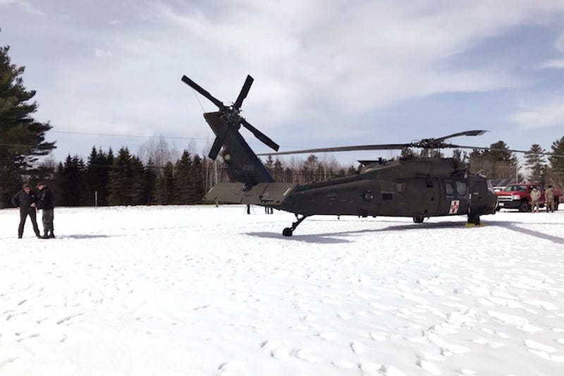 snowmobile into a parked Black Hawk helicopter is suing the government for $9.5M