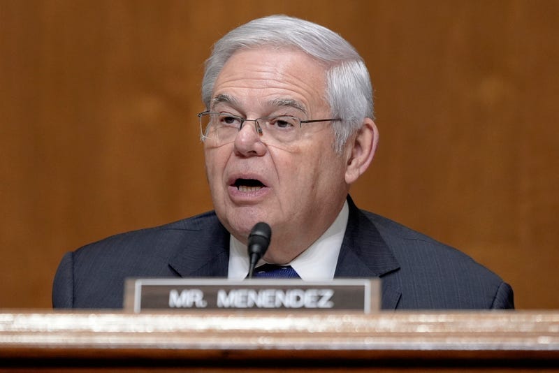Sen. Bob Menendez, D-N.J., ask a questions during a Senate Finance hearing to examine President Joe Biden's proposed budget request for fiscal year 2025 on Capitol Hill Thursday, March 21, 2024, in Washington.