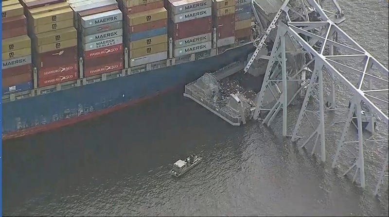 The Francis Scott Key Bridge in Baltimore snapped and collapsed after a container ship rammed into it early Tuesday. 