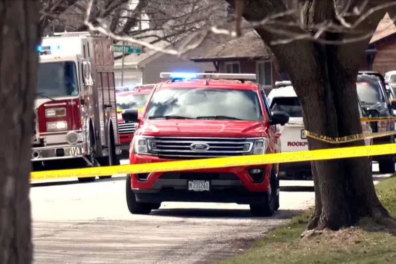 emergency personnel work at the scene
