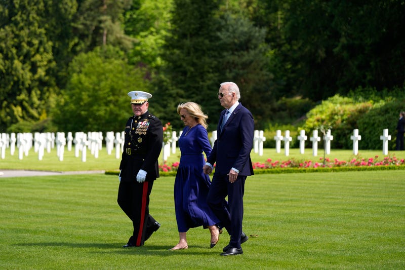 Biden honors US war dead with a cemetery visit ending a French trip that served as a rebuke to Trump