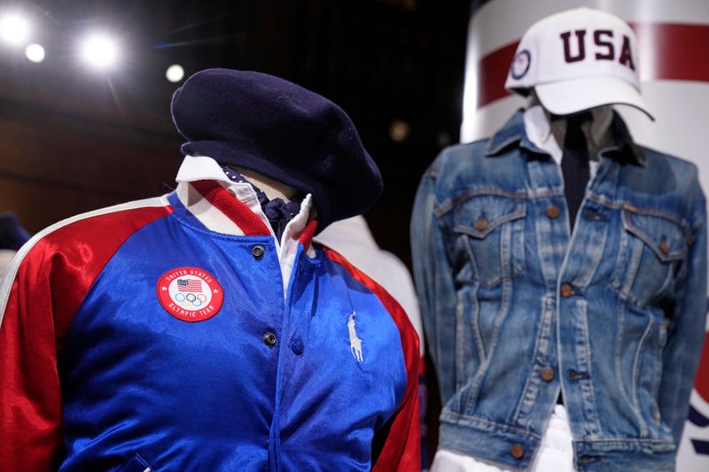 Team USA Paris Olympics attire is displayed at Ralph Lauren headquarters on Monday, June 17, 2024, in New York.