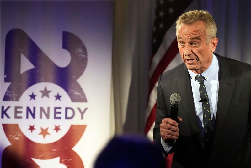FILE - Independent presidential candidate Robert F. Kennedy Jr. speaks during a campaign event, Tuesday, Nov. 14, 2023, in Columbia, S.C. Independent presidential candidate Robert F. Kennedy Jr. filed paperwork Thursday, June 20, 2024 to get on the ballot for the November election in swing-state Pennsylvania, the state's election office said.
